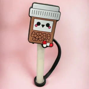 A cartoon picture of a cell phone on a stick.