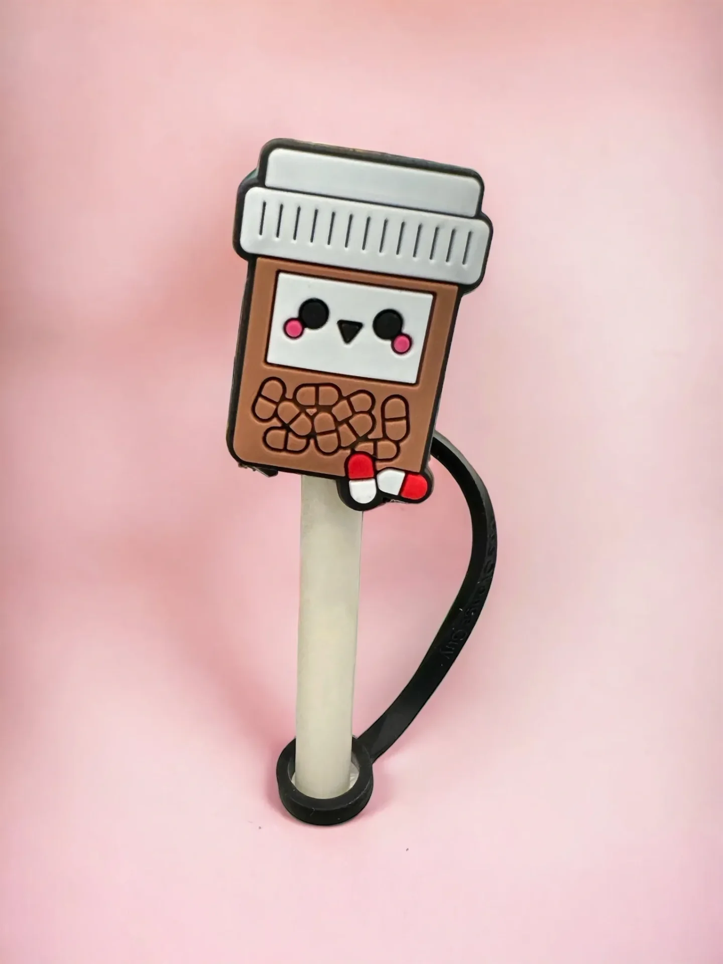 A cartoon picture of a cell phone on a stick.