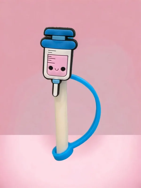 A pen with a cartoon face on it